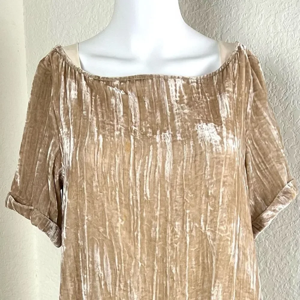 Anthropologie Floreat Crushed Velvet Dress